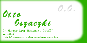 otto oszaczki business card